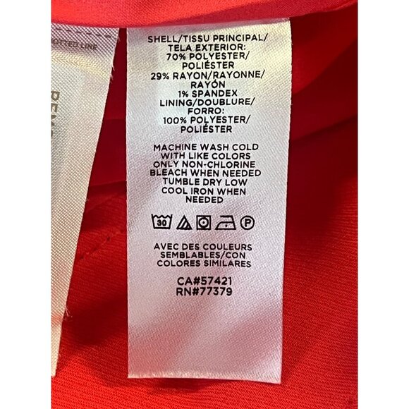 Ann Taylor Skirt Women Size 10 Midi Hot Pink Raon Stretch Tie Waist Casual New - Picture 9 of 9